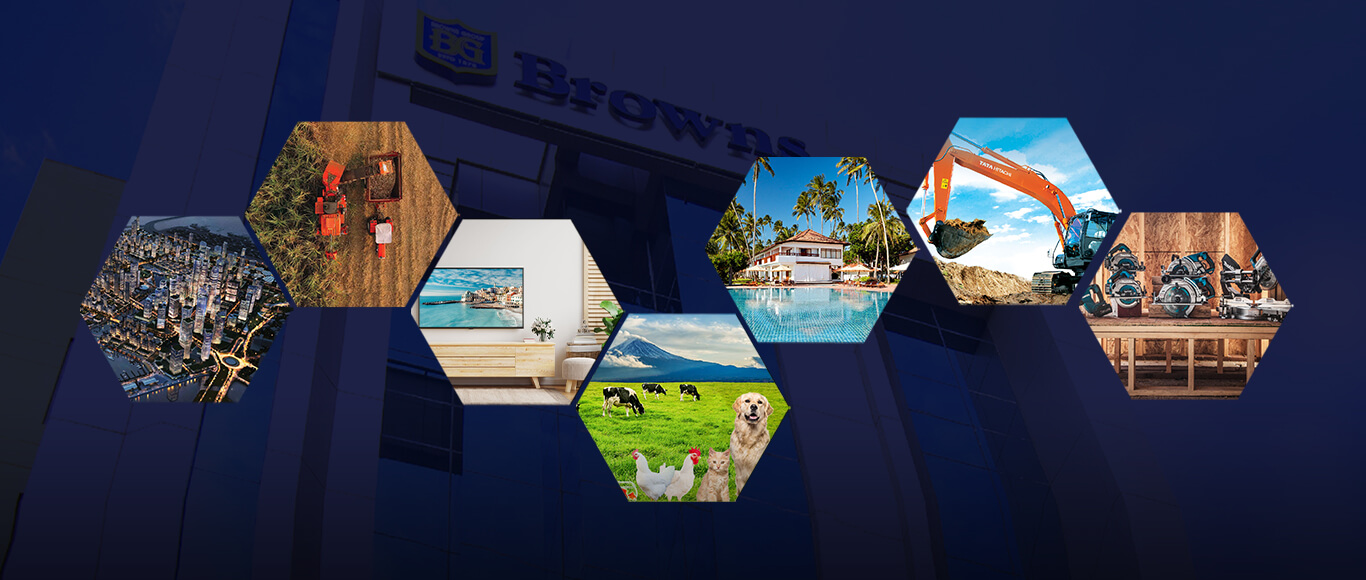 Website homepage banner at Browns Group
